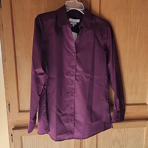 FoxCroft by Appleseeds Career Work Top LS Blouse Sz 8P